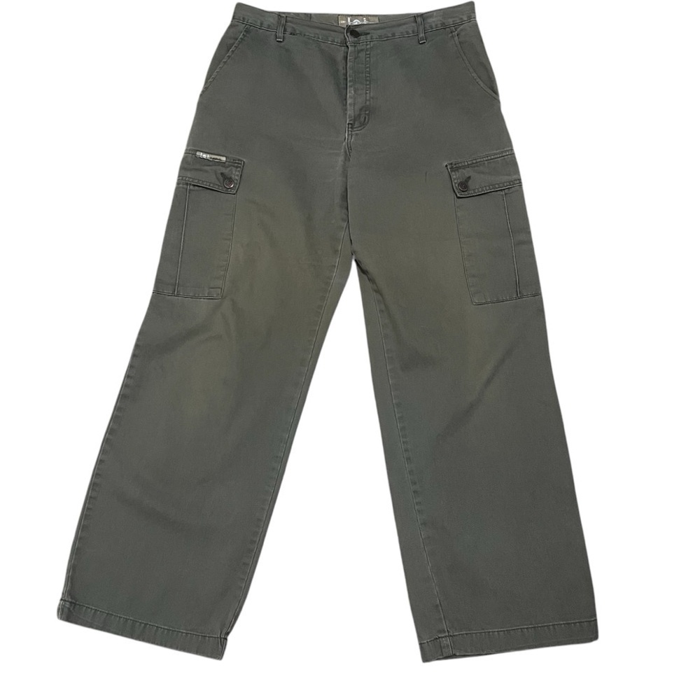 VINTAGE Y2K Wide Leg Bare Back Cargo Pants Size 11 / 32 inch Waist